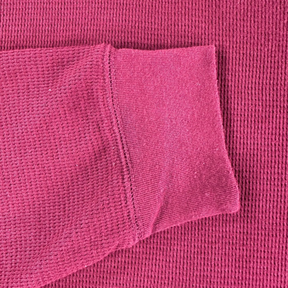 Polo Ralph Lauren Thermal Shirt Mens 2XL XXL Burgundy Waffle Knit Sleepwear Top - Picture 6 of 15